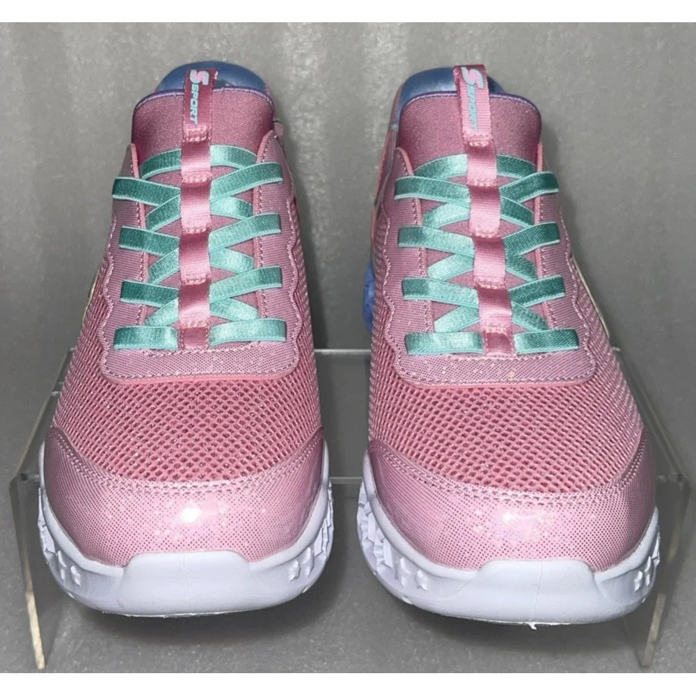 S Sport By Skechers Keely Sneakers Light Up‎ Stretch Laces Big Girls Size 5 NEW